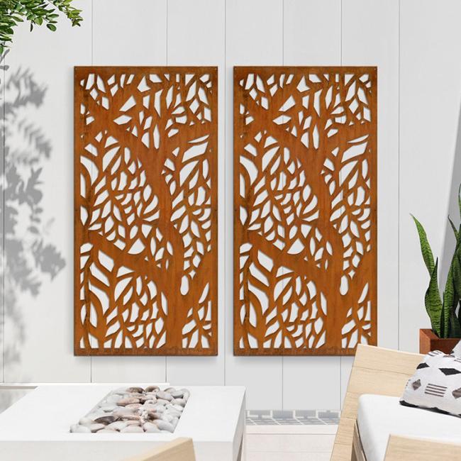 Corten Steel Screens Panels Art Decorative