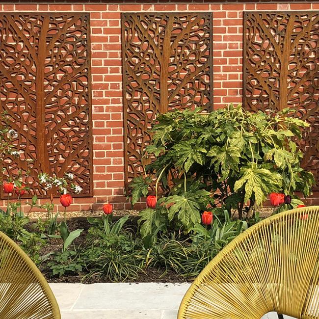 Corten Steel Screen Exterior Decor Custom