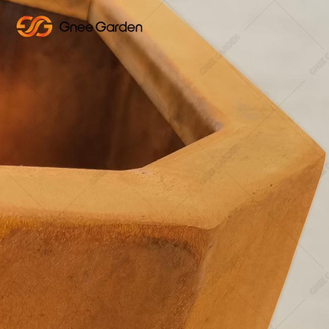 Factory Customize Corten Steel Garden Planting Box Large Flower Pots