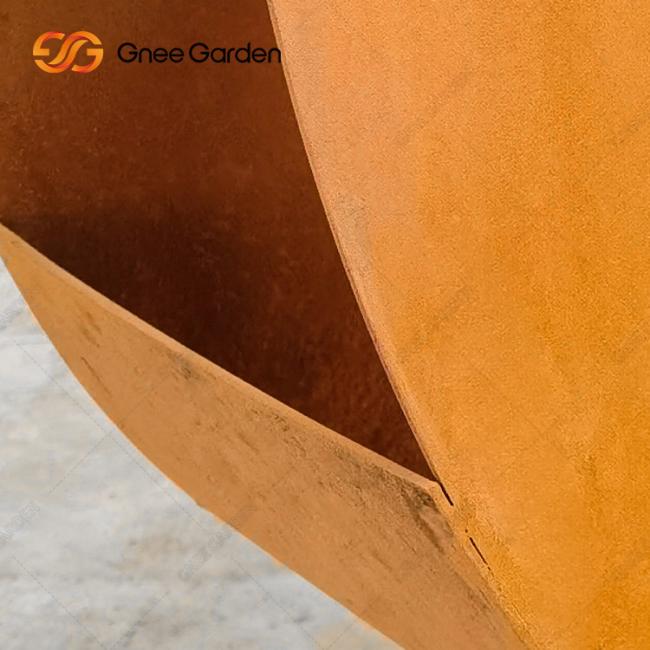 Modern Metal Planter Rusty Red Customized Corten Planter for Indoor Home and Outdoor Garden Decoration