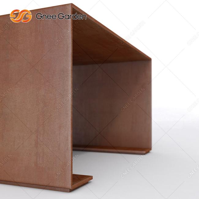 Corten Steel Metal Commercial Garden Treasures Classics Outdoor Metal Furnitures