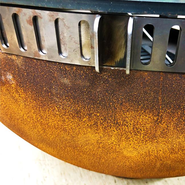Outdoor Cooking Corten Steel Bbq Grill Decorative Outdoor Camping Corten Steel Fire Pit Grill