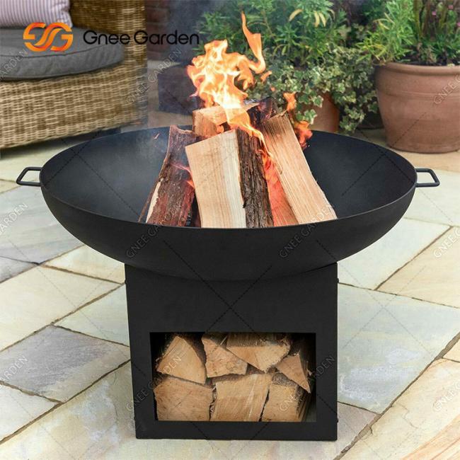 Customized Natural Rust Corten Steel Metal Large Barbecue Grill Outdoor Fire Pit