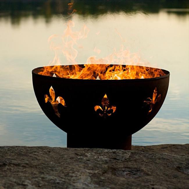 Corten Steel Outdoor Fire Pit Patio Outdoor Fire Pit Garden Fire Bowl Rusty Fire Pit