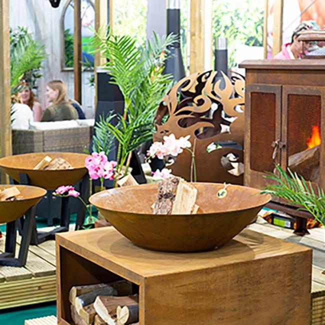 Garden Landscape Round Decoration GN-FP-304 Corten Steel Rusty Metal Fire Pit