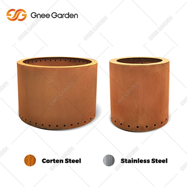 Corten Steel Fire Pit Outdoor Corten Steel Fire Pit Rusty Wood Burning