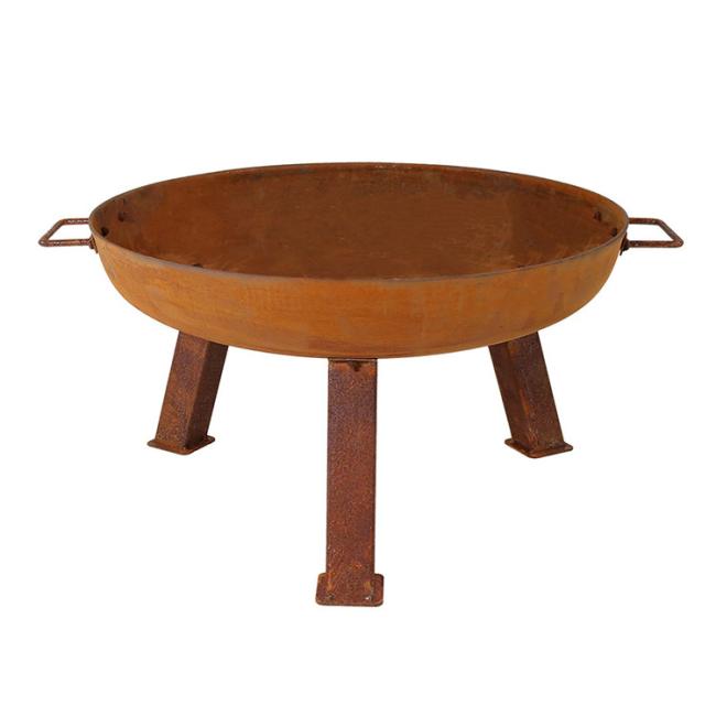 Round Corten Steel Fire Pit Garden Decorative Corten Steel Fire Bowl