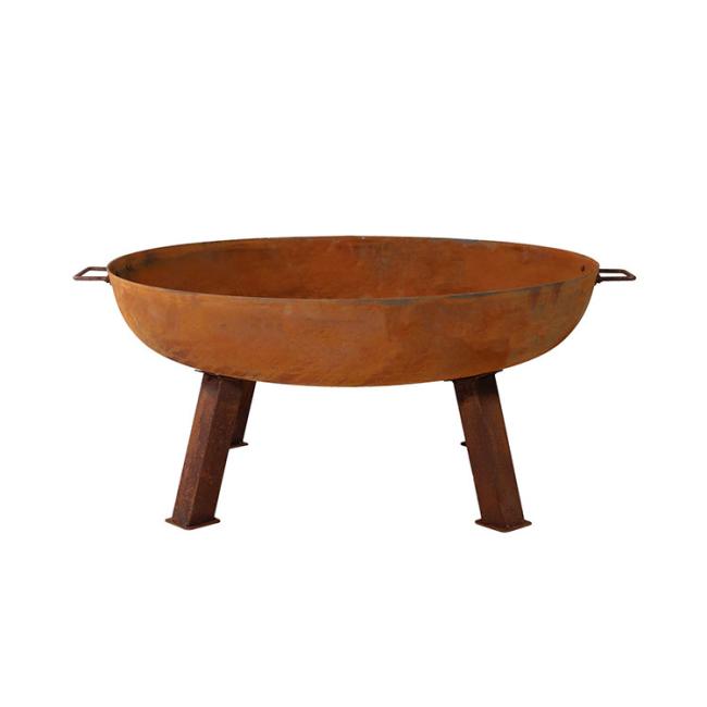 Round Corten Steel Fire Pit Garden Decorative Corten Steel Fire Bowl