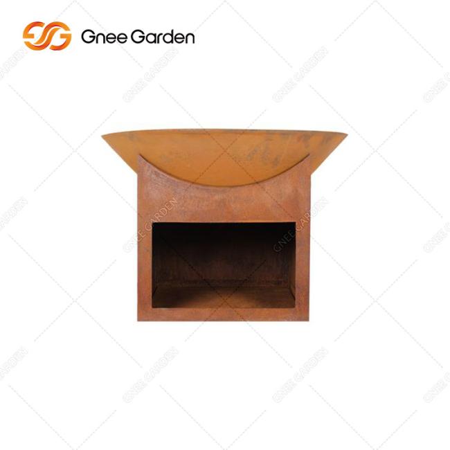 Outdoor Portable Stainless Steel Fireplace Factory Patio Firepit Camping Metal Iron Wood Bbq Fire Pit Water Bowl