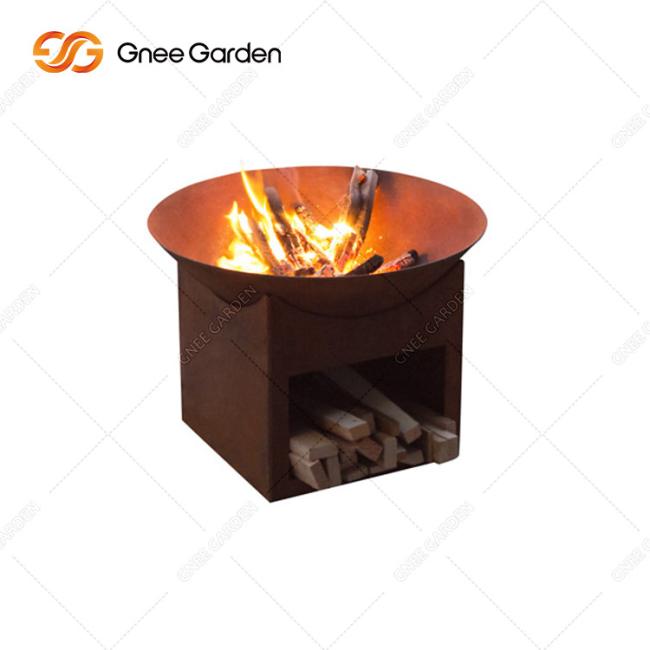 Outdoor Portable Stainless Steel Fireplace Factory Patio Firepit Camping Metal Iron Wood Bbq Fire Pit Water Bowl