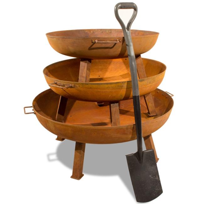 Portable Corten Steel Fire Pit Camping Corten Steel Bonfire Stoves Fire Bowl