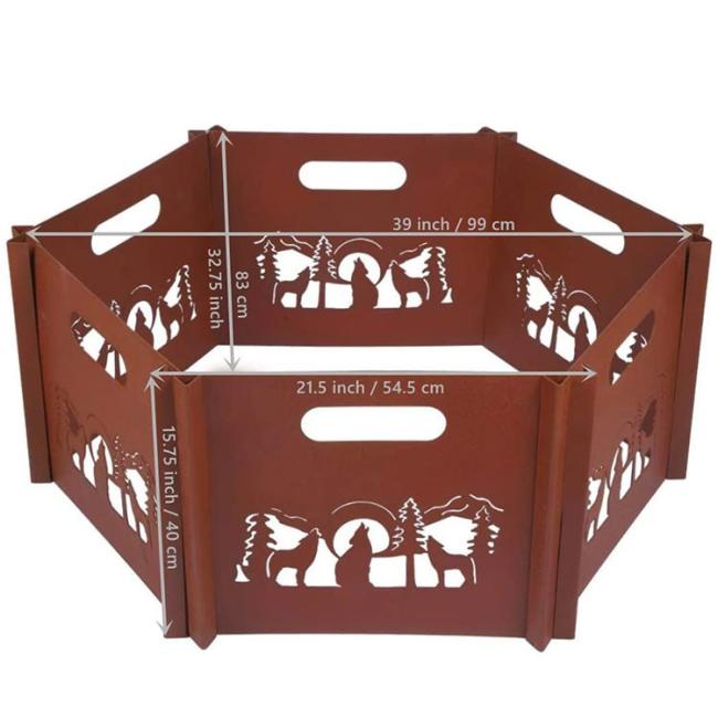 Steel Fire Pit Wood Burning Corten Steel Outdoor Rustic Finish Fire Pit