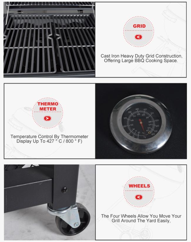 Charcoal Grill Outdoor With Side Tables Grate In Grate System Charcoal Grills Outdoor Cooking Grills Outdoor Cooking