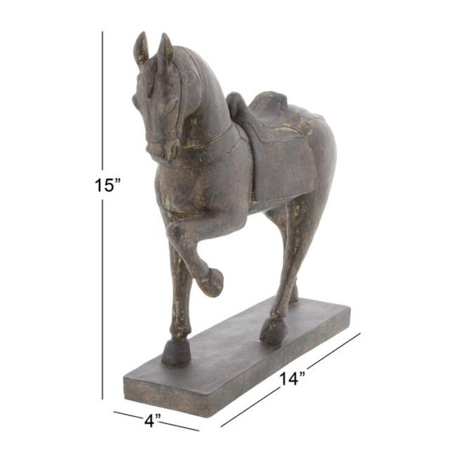 Office Tabletop Decoration Cast Iron Metal Art Handicrafts Horse Sculpture