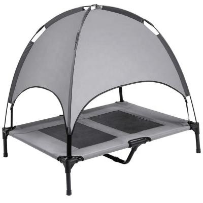 China 80kg 7in Elevated Canopy Dog Bed Breathable Steel Frame for sale