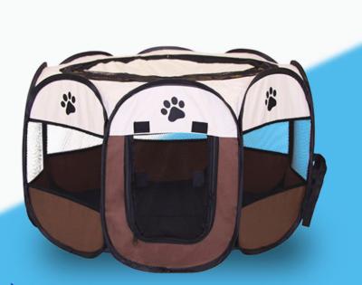 China 114cm 58cm Dog Pen Fence Panels Breathable Octagonal With Carrying Bag for sale