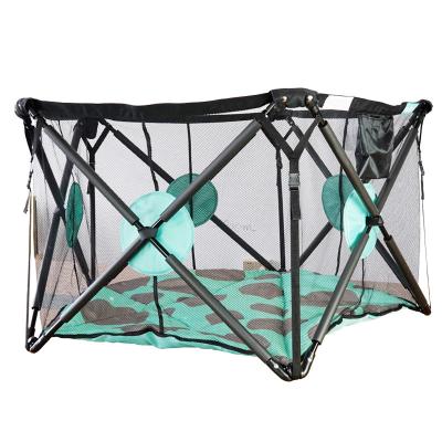 China Waterproof BSCI Portable Dog Exercise Pen 600D PVC Playpen for sale