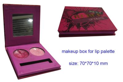 China Paper Pink Cosmetic Packaging Boxes , Cosmetic Makeup Boxes For Lip Palette for sale