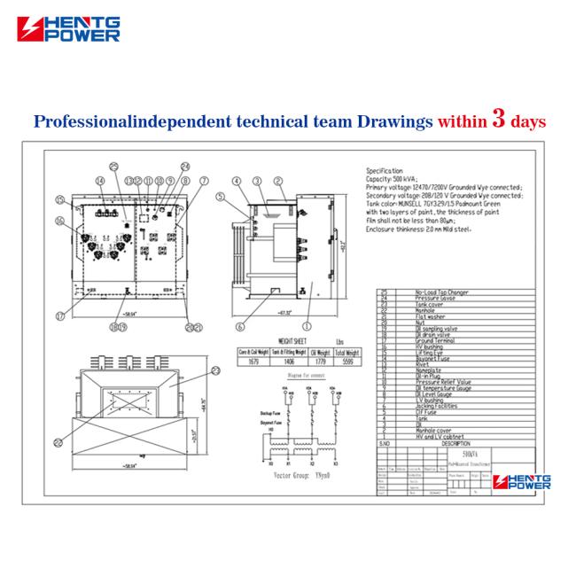 Three Phase Pad Mounted Transformer technical details