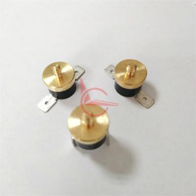 China Termóstato bimetálico automático del disco del reset T24 KSD301 del tornillo del casquillo redondo del cobre en venta