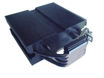 China Black Nickel Plated Aluminum Extrusion Heat Sink With Heat Pipe Cooling CPU for sale