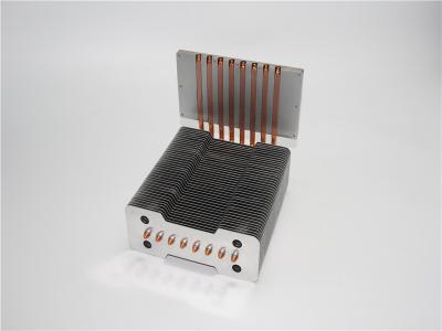 中国 130W銅の管脱熱器熱脂肪質のヒート パイプのブロックの版のLEDのためのアルミニウムひれのクーラー 販売のため