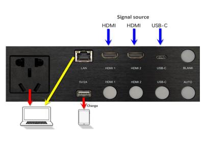 China Seamless Switching Media Hub 2x HDMI2.0 Input ports 1x USB-C Input port for sale