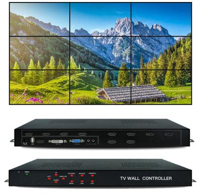 中国 多フォーマットの最もよいhdmi 3x3 2x3 LCDビデオTVの壁のコントローラーHDMIのビデオ壁プロセッサ 販売のため