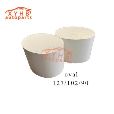 China Ceramic Carrier Anisotropic High Quality Three Way Catalytic Filter Element Euro 1-5 Model 127 X 102 X 90 for sale