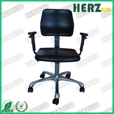 China Adjustable Industrial Workshop ESD Chair  PU Foam ESD Worker Chair With Armrest for sale
