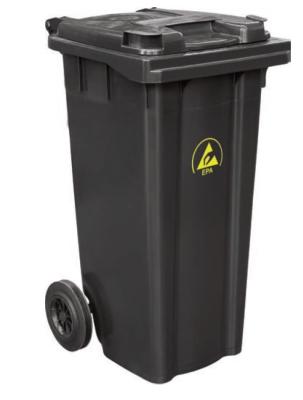 China 120L Antistatic ESD Plastic Garbage Bin Waste Container For Electronic Factory à venda
