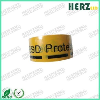 China Protect Area ESD Warning Tape / ESD Safe Tape Size 50mm * 33M Core Diameter 76mm for sale
