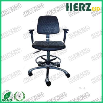 China ESD Safe Adjustable PU foaming Swivel Safety Chair With Foot Rest for sale