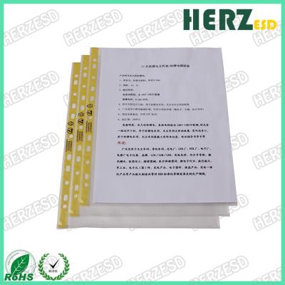 China Saco estático do arquivo do envelope dos materiais de escritório do ESD do tamanho A4 material curto do PE da abertura do anti à venda