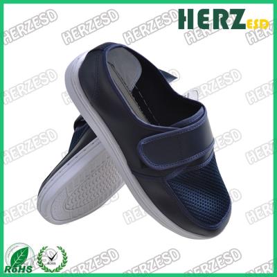 China ESD Mesh Shoes Blue Electrostatic Discharge Shoes Mesh Upper Dust Free With Velcro for sale