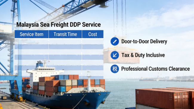 International freight forwarding service process illustration