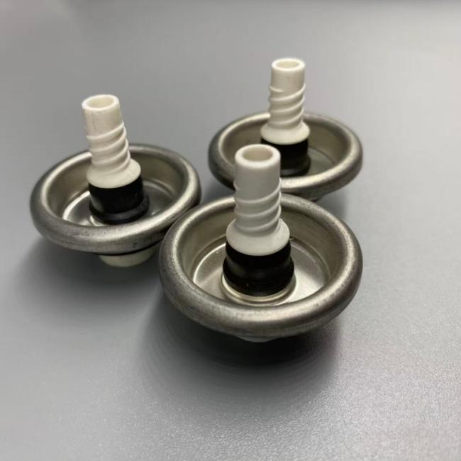 1 Inch PU foam aerosol valve full view showing complete assembly