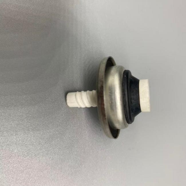 Close-up view of aerosol PU foam valve showing nozzle and dispensing mechanism