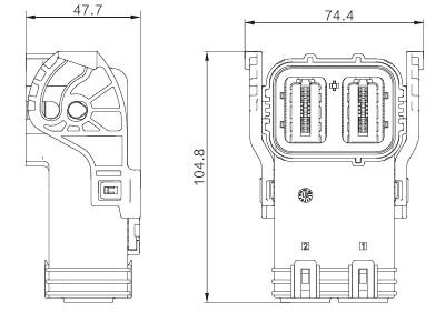 Neopower 2 Pin High Voltage Connector 220A 1000V with HVIL for EV Battery and PDU