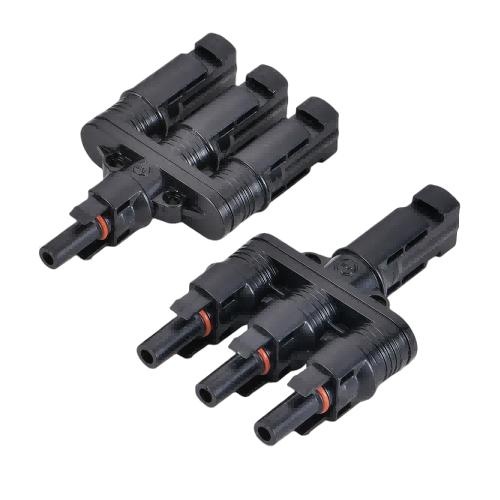 Solar Panel Parallel Connection Adapter, Photovoltaic Three-Way Connector