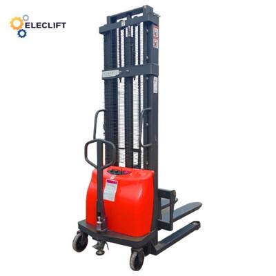China 24V 120Ah Battery Operated Semi Electric Pallet Stacker Overall Width 800mm for sale