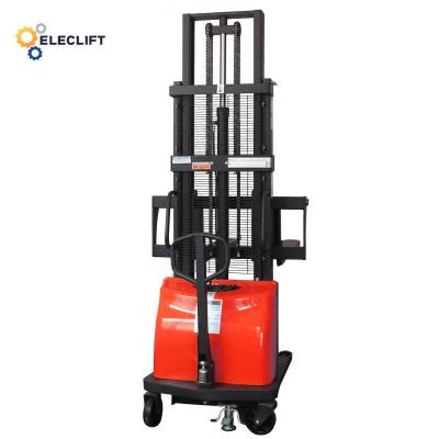 China 400kg Semi Electric Stacker With 540mm Overall Width 110V/220V for sale