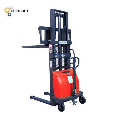 China 1000KG Load Capacity Semi Electric Pallet Stacker 1400mm Turning Radius for sale