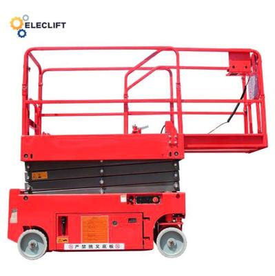 China 12m Lift Height Self Propelled Scissor Lift with 25% Max Gradeability and OEM Surpport for sale