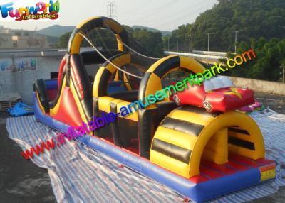China Popular Car Inflatables Obstacle Course , Tunnel Inflatable Obstacle With Lead Free for sale