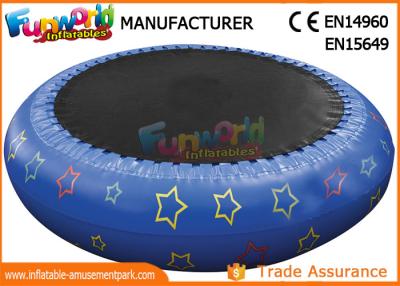 China 0.9mm PVC Hot Welding Inflatable Water Toys / Blow Up Trampoline With Logo Printing for sale