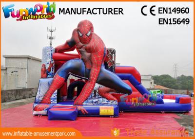 Chine Glissière gonflable de videur de Spiderman de châteaux pleins d'entrain commerciaux de bâche de PVC à vendre