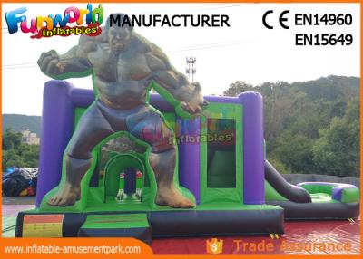 China 18oz Vinyl Blow Up Hulk Bouncy House / Inflatable Castle Fire Retardant for sale