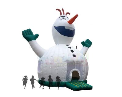 China Frozen Inflatable Games Olaf Bounce House Commercial Grade  Logo Custom for sale