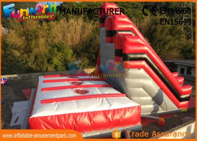 China 10.6m High Stunt Big Air Bag Jump , Inflatable Freefall Stunt Jump With Jump Cushion for sale